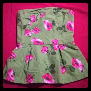Flower hollister tube top