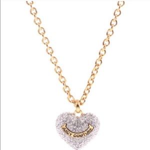 Juicy couture crystal heart necklace