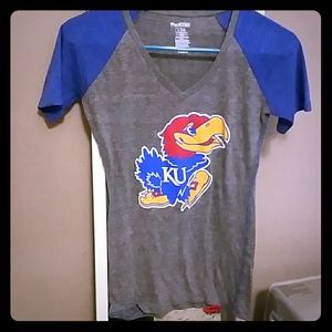 Jayhawk V Neck Tee