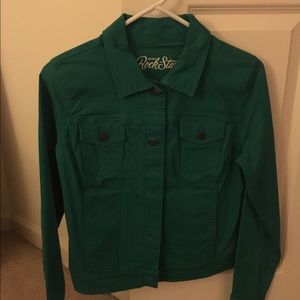 hunter green jean jacket