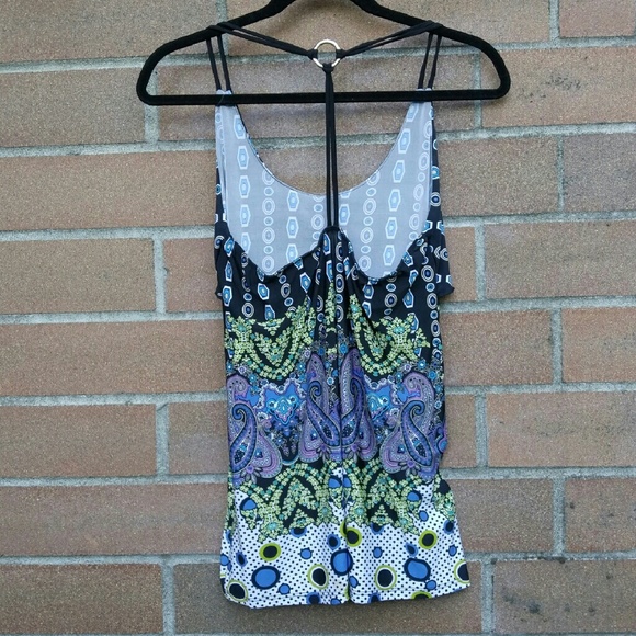 Sushi flowers size Medium spandex ruffle tank - Picture 2 of 2