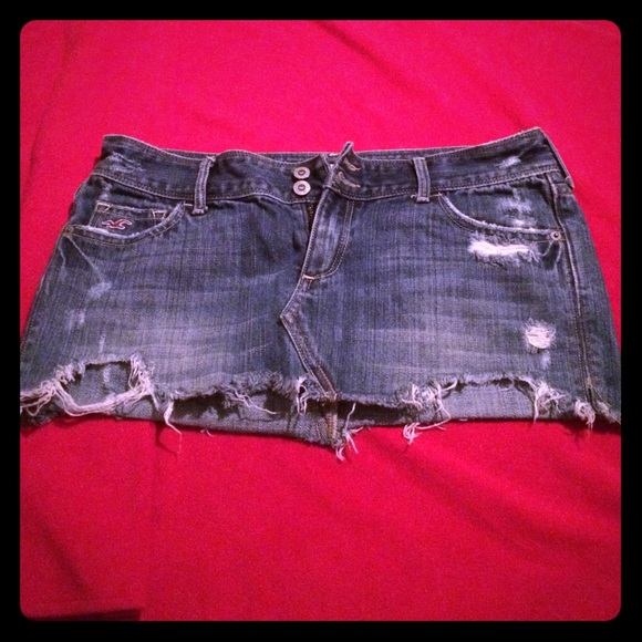 Hollister jean skirt