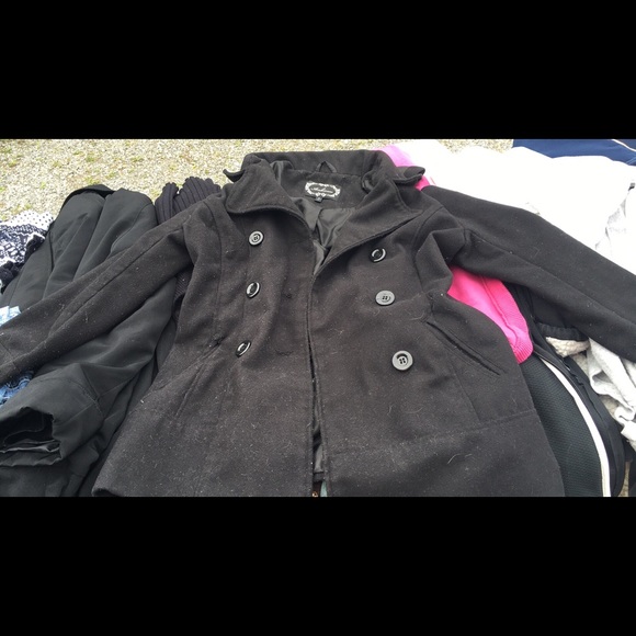 Black pea coat