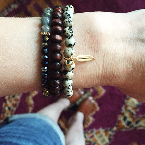 LAST ONE! Dalmatian Jasper Bracelet - Picture 2 of 2