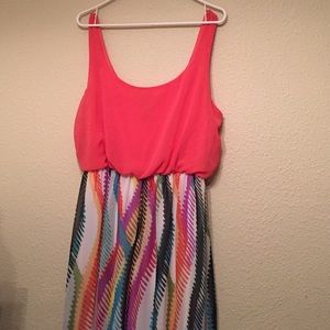 Tye-Dye sheer maxis dress.