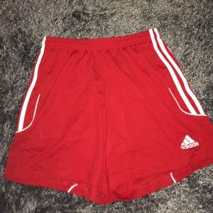 Adidas red shorts