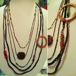 OOAK gemstone & peyote layering necklaces