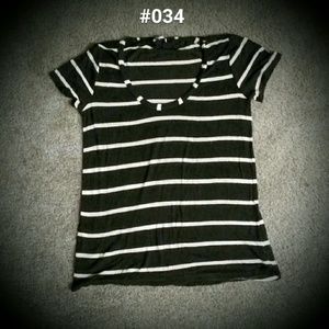 Splendid brand black and white striped tshirt XS