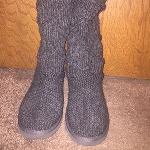UGG Grey Knit Boots