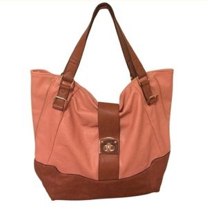 Dusty Rose and Tan Tote