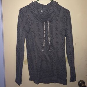 Gray Chevron Running Hoodie