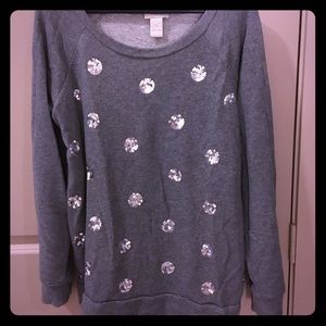 Dress up or down. Super comfy and soft. Sequins