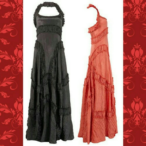 AllSaints Sumi Cora Dress Peasant Halter Boho Maxi