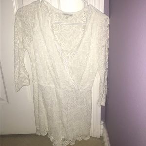 White lace romper!