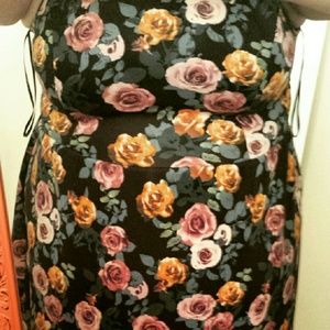SOLD!!! Floral Print Scuba Dress Forever21