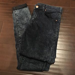 Topshop acid wash stretch denim