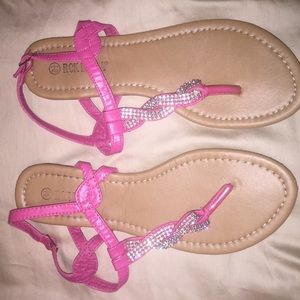 RCK Bella Pink & Rhinestone Sandals