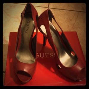 Red Guess high heels