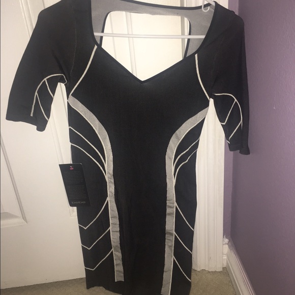 Black with white Bebe dress!