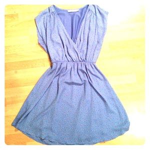 Blue pattern dress
