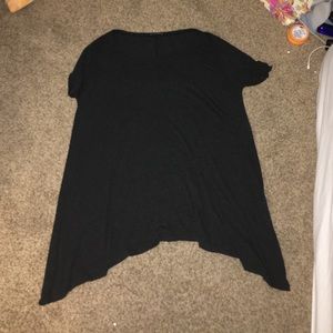 Dark grey asymmetrical T-shirt dress