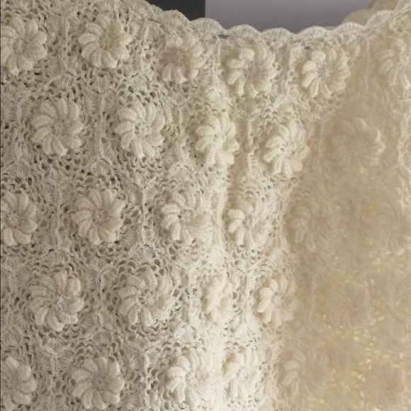 Handmade Crochet Boho Top with Flowers - Picture 2 of 2