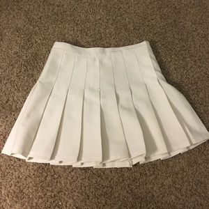 White American Apparel tennis skirt