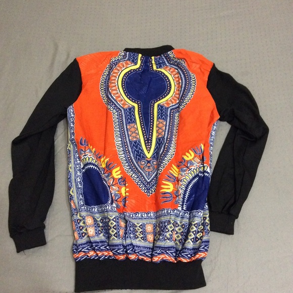 SOLD!!!Ankara Dashiki Varsity Jacket - Picture 3 of 3