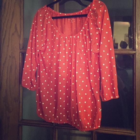 NY&Co Red Polka Dot Tunic