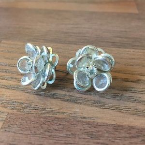 Crystal flower earrings
