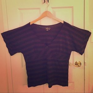 Old Navy Brown & Black Striped Empire Top sz XXL