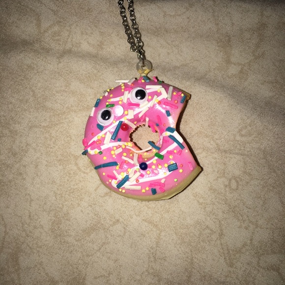 Super adorable squishy foam donut necklace