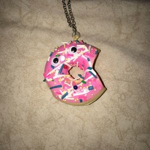 Super adorable squishy foam donut necklace