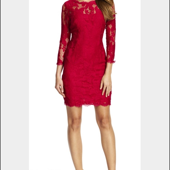 Adrianna Papell, long sleeved lace dress ❤️