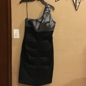 Silver and Gray metallic Body hugging dress!