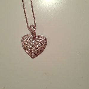 Authentic Swarovski heart pendant and chain