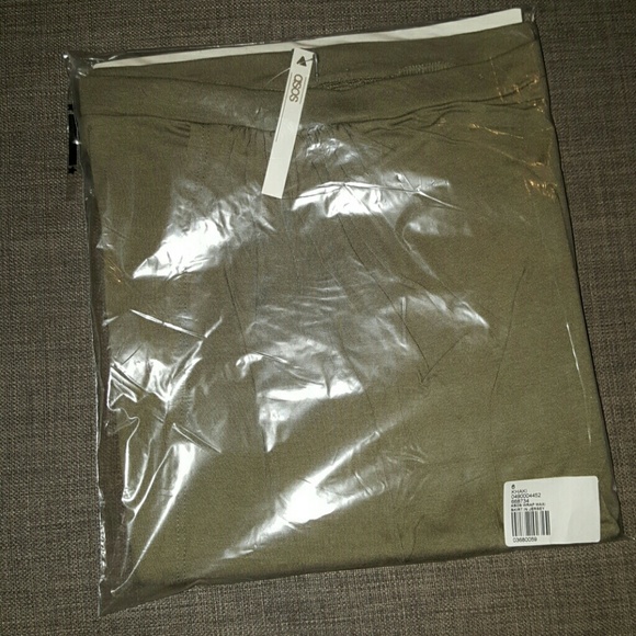 ASOS Wrap Olive Green Maxi Skirt - Picture 5 of 5