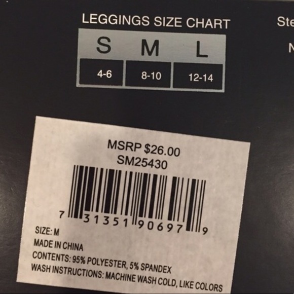Steve Madden black fleece lined leggings - Picture 2 of 2