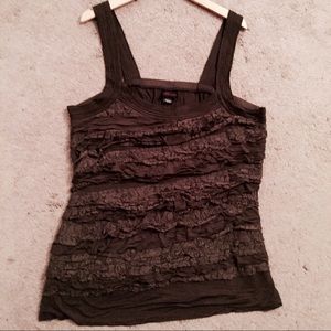 Torrid Olive Green Lace Layered Tank size 4