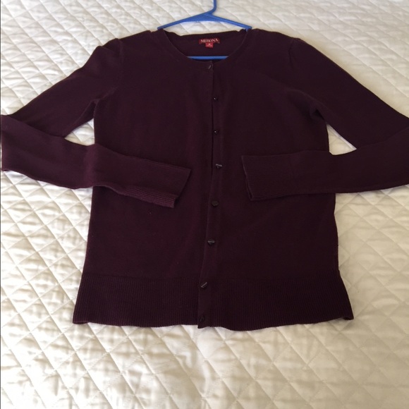Merona Deep Eggplant Cardigan - Picture 2 of 4