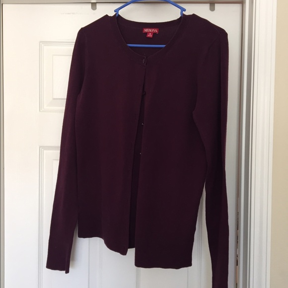 Merona Deep Eggplant Cardigan - Picture 3 of 4