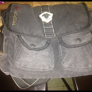 Acid Wash Jean Shoulder Bag