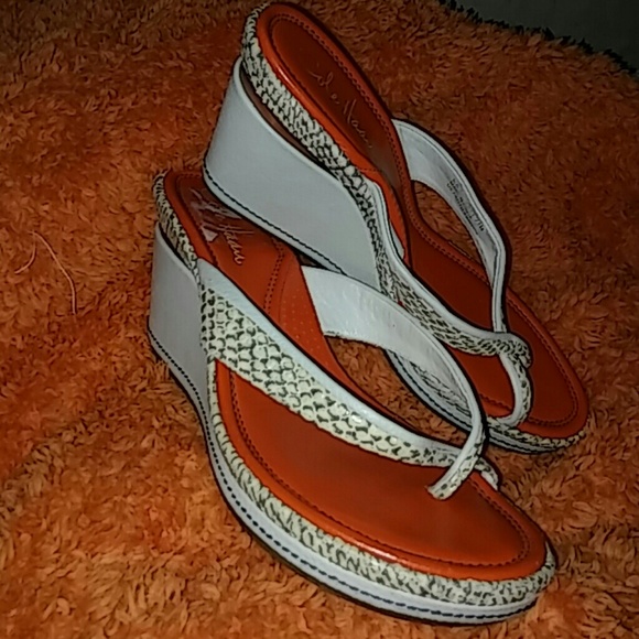 Cole Haan wedges skin snake