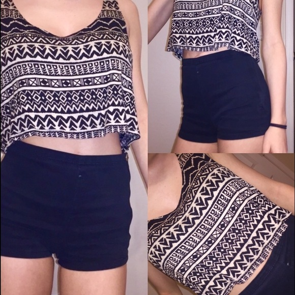 Aztec Print crop top