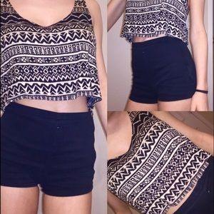 Aztec Print crop top