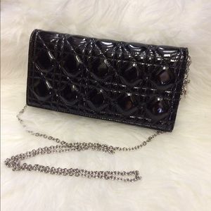 Lady DIOR Patent Leather Clutch Bag