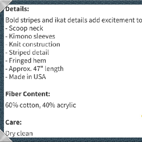 Wildfox "Frida Travel Fringe" Sweater Poncho - Picture 2 of 2