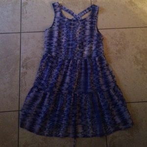 Aqua patterned dress