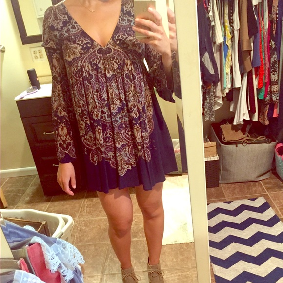 Free People Paisley Tunic/Mini Dress