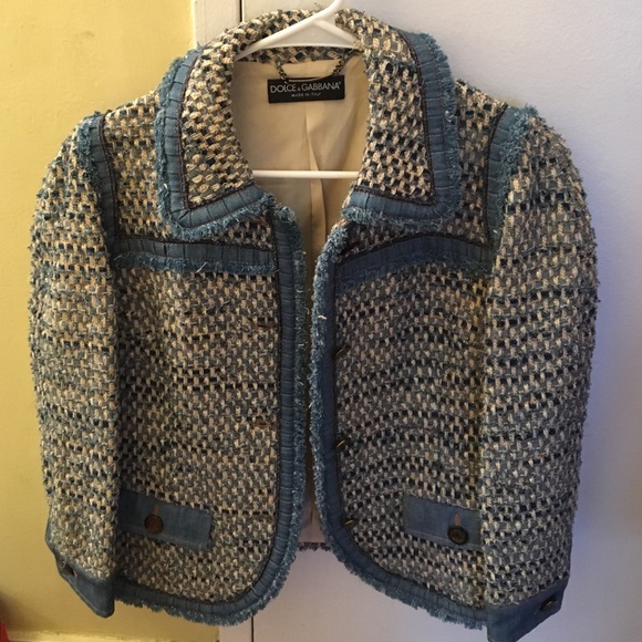 Dolce & Gabanna denim tweed blazer
